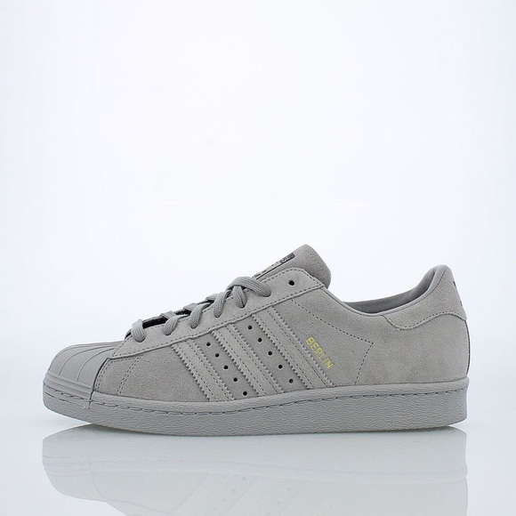adidas Shoes - Gray suede adidas superstars !